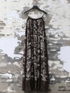 INTO THE EAST 25 Autumn and Winter Silk and Linen Totem Suspender Skirt ITE-E1DGSS012CF21DS-KA Brown